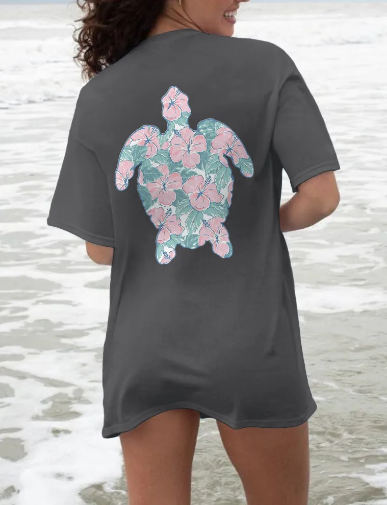 Tropical Patterned Sea Turtle Tee