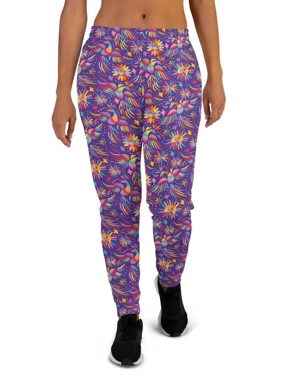 Colorful Floral Bird Joggers