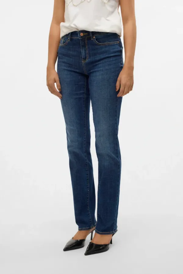 Mid Rise Straight Slim Fit Jeans
