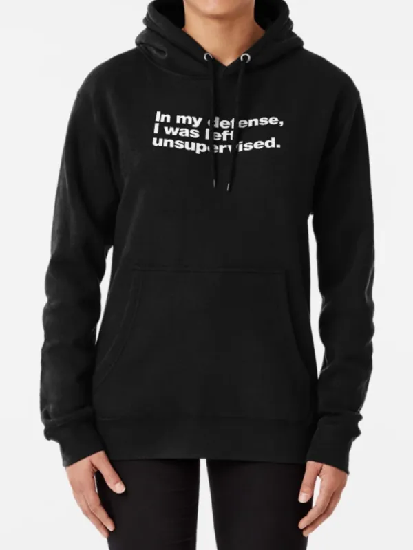Front Humorous Letter Graphic Hoodie