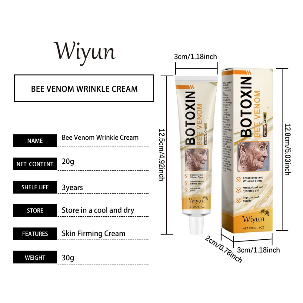 Wiyun Bee Venom Skincare Cream – gently nourishes and cares for facial skin, keeping it moisturized, hydrated, soft and tender.