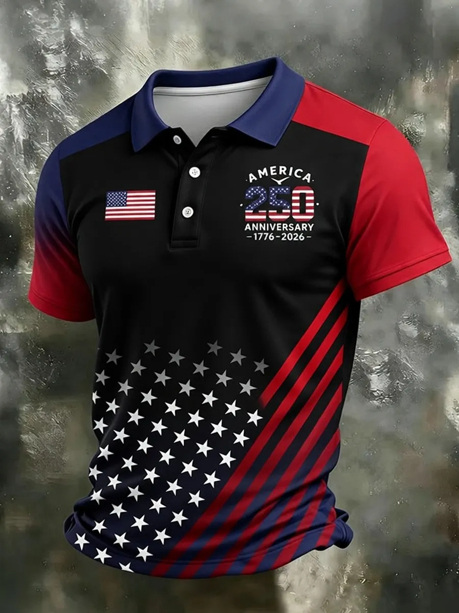 Men's America Anniversary Short-Sleeve Polo Shirt