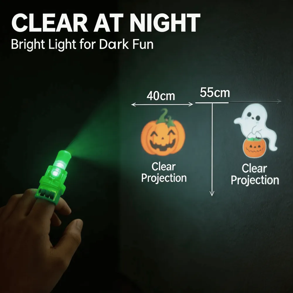Halloween LED Projection Finger Lights 8pcs/16pcs/24pcs/32pcs