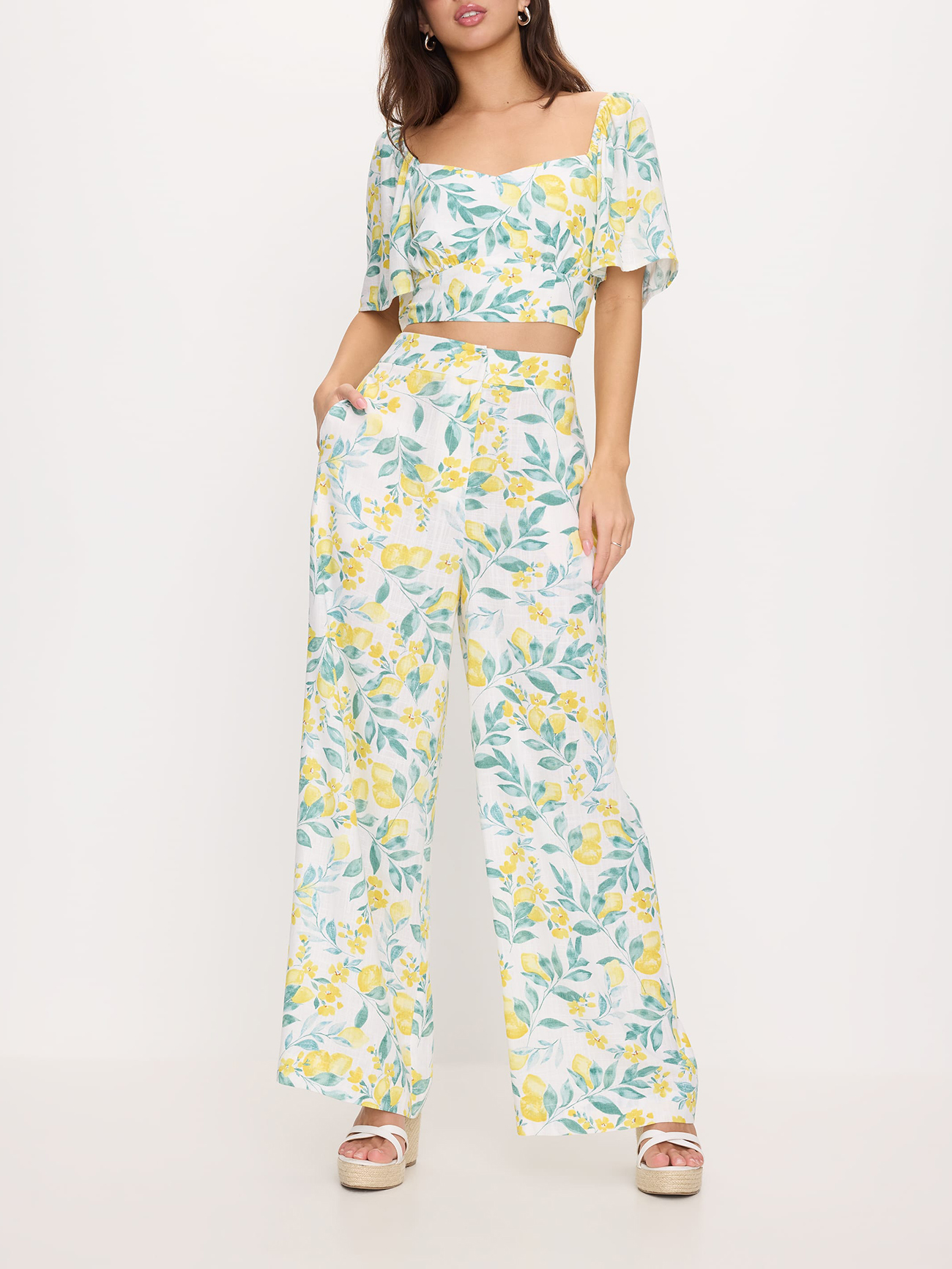 Plants Print Palazzo Pant