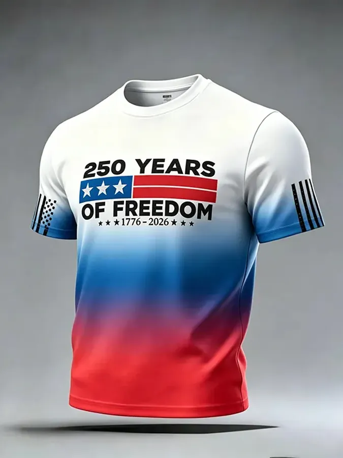 Men'S America Flag Printed Casual T-Shirt