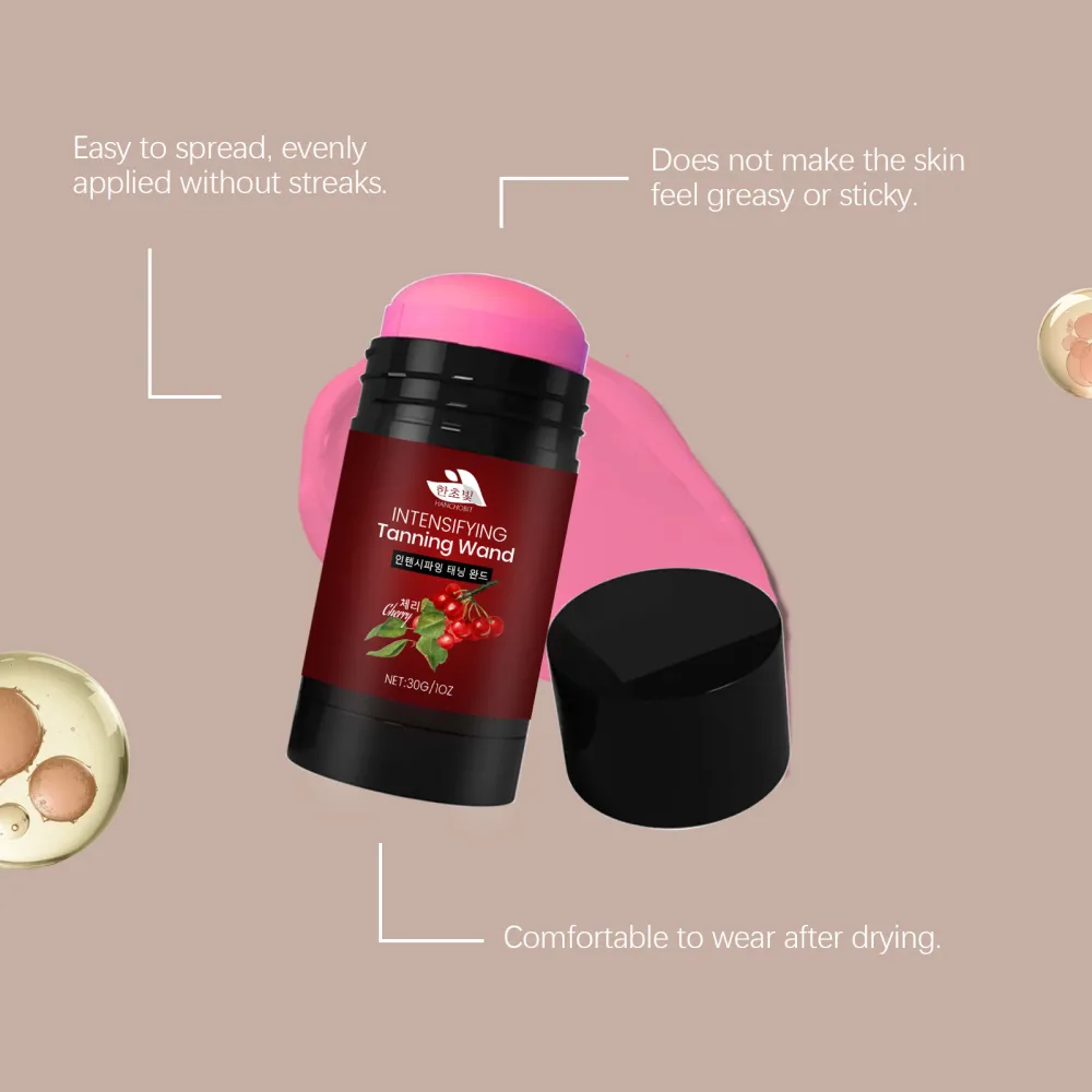 HANCHOBIT Cherry Moisturizing and Tanning Stick - Natural Daily Bronzing and Wheat-colored Luster Moisturizing Applicator Stick-$HT