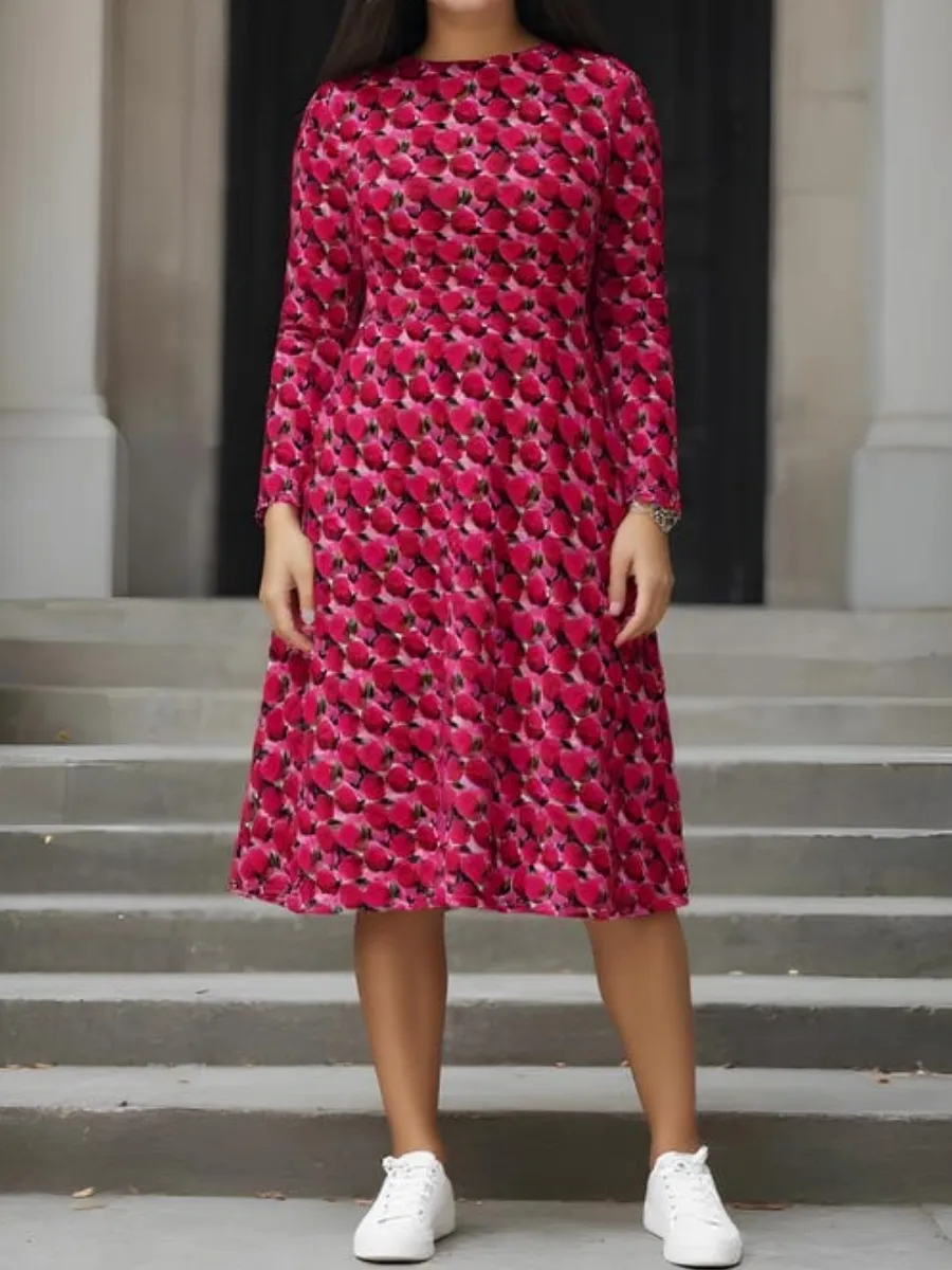 Floral Casual Long Sleeve Dress
