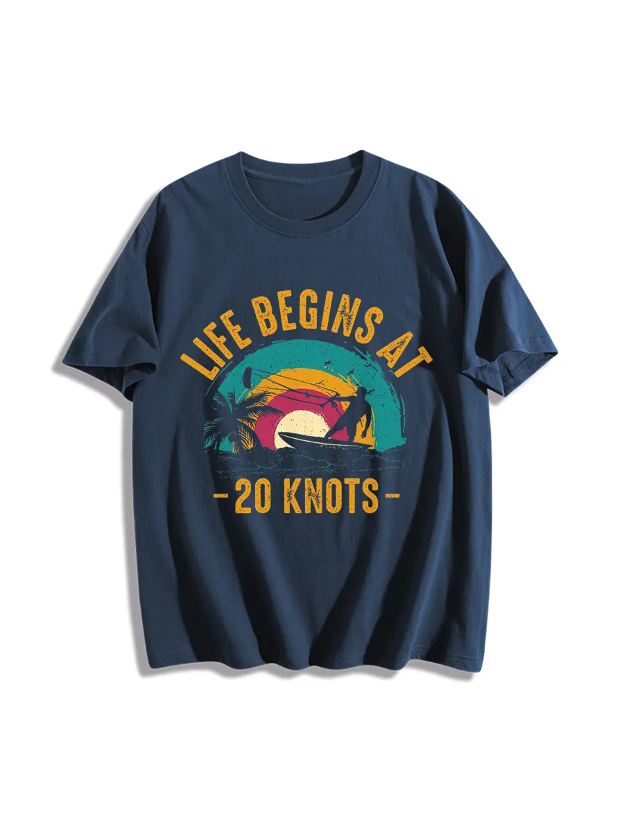 Sailing Inspired Life Begins Graphic T-Shirt