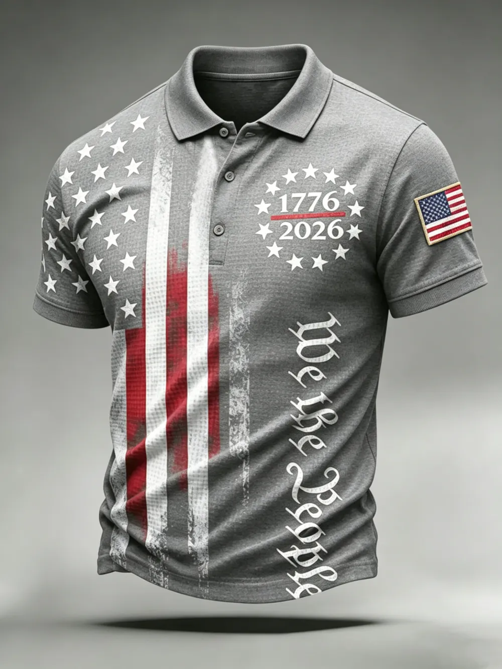 Men'S Casual 250Th Anniversary Celebration Of The Founding Of The United States Independence Day Personalized Printed Polo Shirt