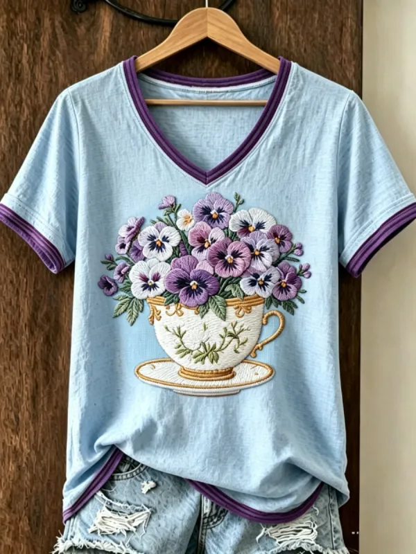Women's Alzheimer's awareness Printed Casual T-Shirt
