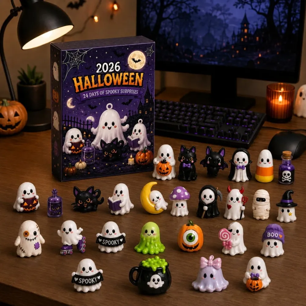 2026 Halloween 24Days Haunted House Advent Calendar（26 * 18 * 3CM）