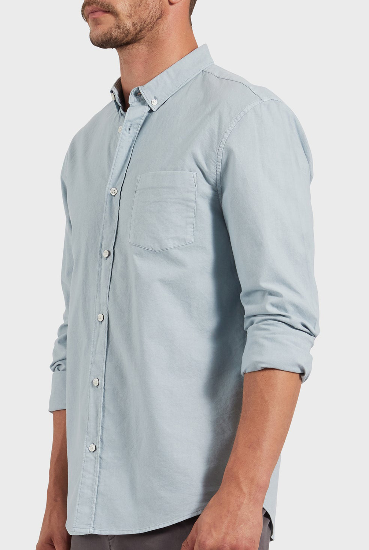 Vintage Oxford Shirt-Lavender stripe
