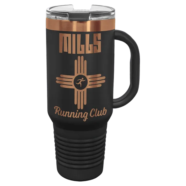 Ion Metallic Finish Handled Straw Lid Travel Mug