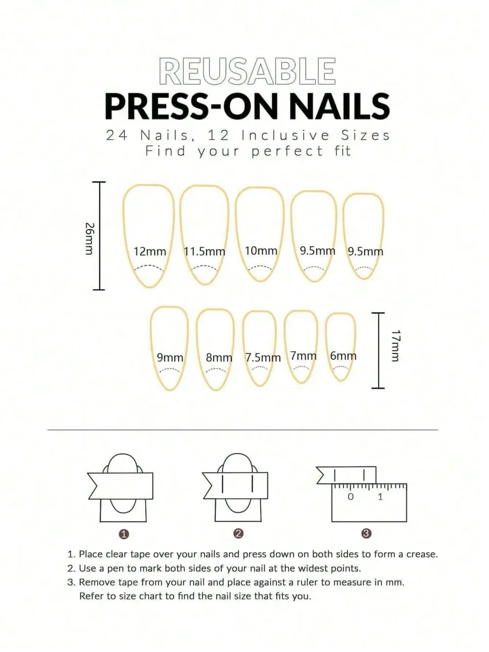 Nailhour Almond White 24Pcs Matte Smiling Face Clown Press On Nails