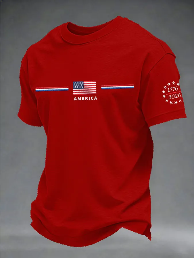 Men's Casual Printed Short-Sleeve T-Shirt