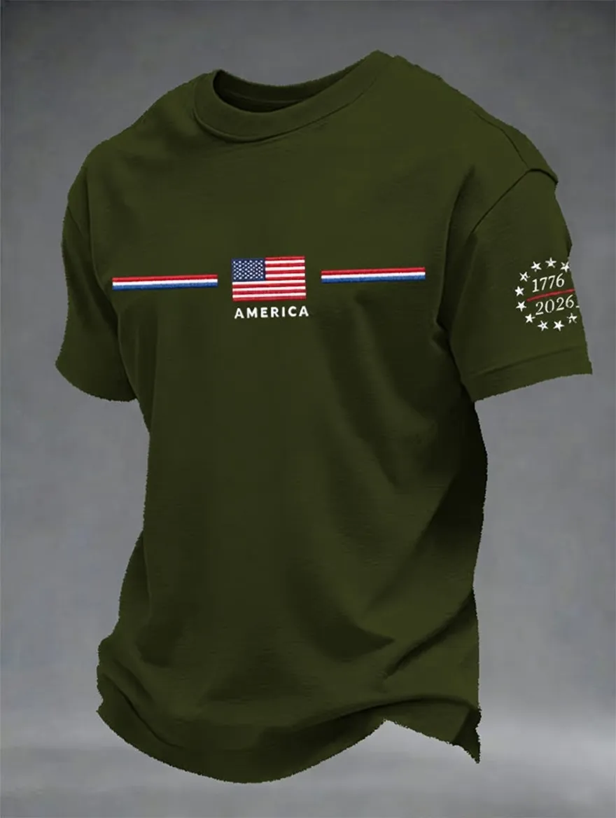 Men's Casual Printed Short-Sleeve T-Shirt