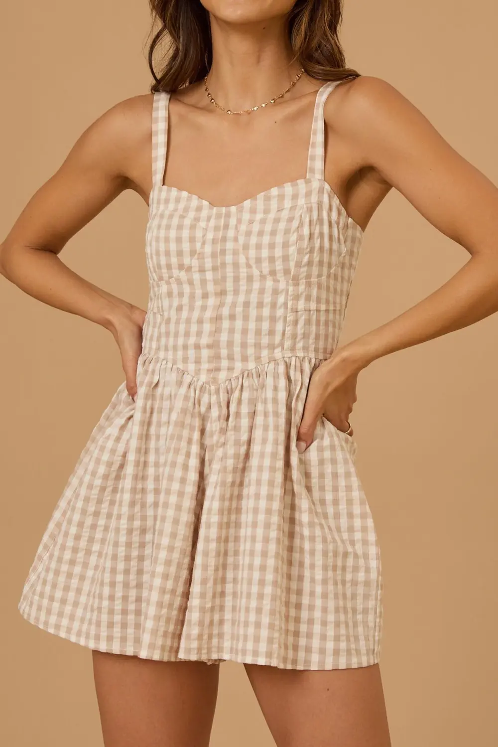 Gingham Romper