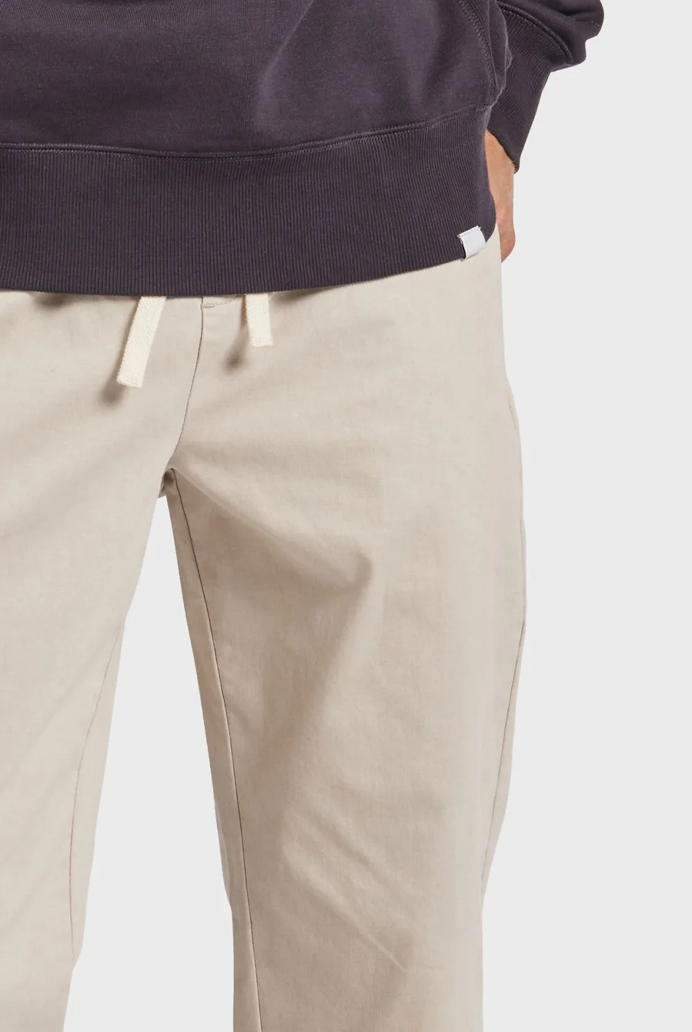 Grey Slim Fit Cotton Chino Trousers