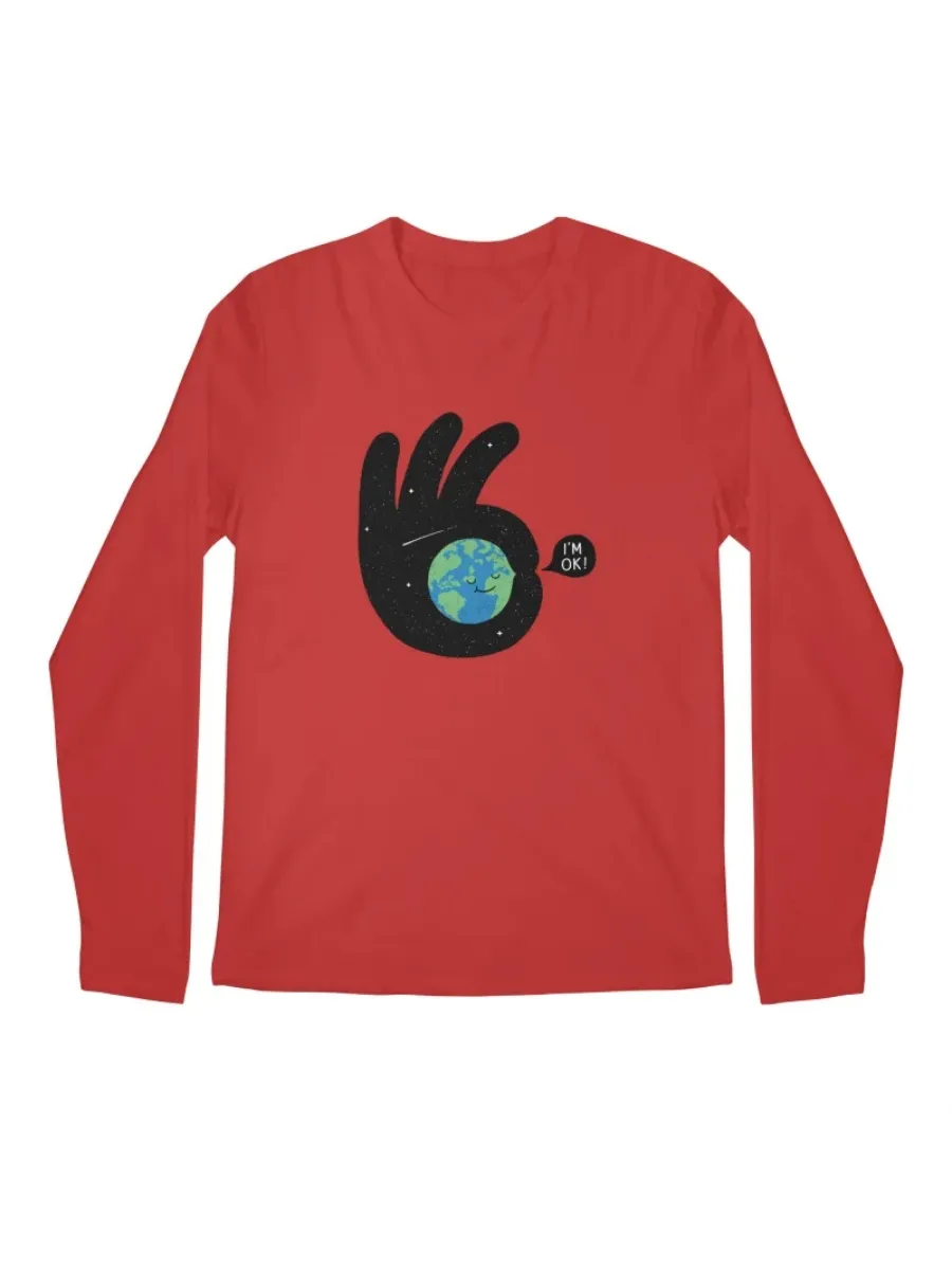 Cute Earth OK Sign Graphic T-Shirt
