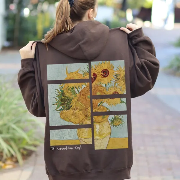 Sunflowers Hoodie  Art Retro Vintage Hoodie