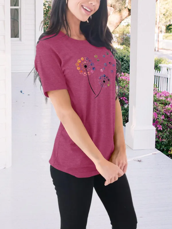 Dandelion Print T-shirt