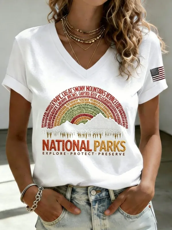 Women's National Park Printed Short-Sleeve T-Shirt