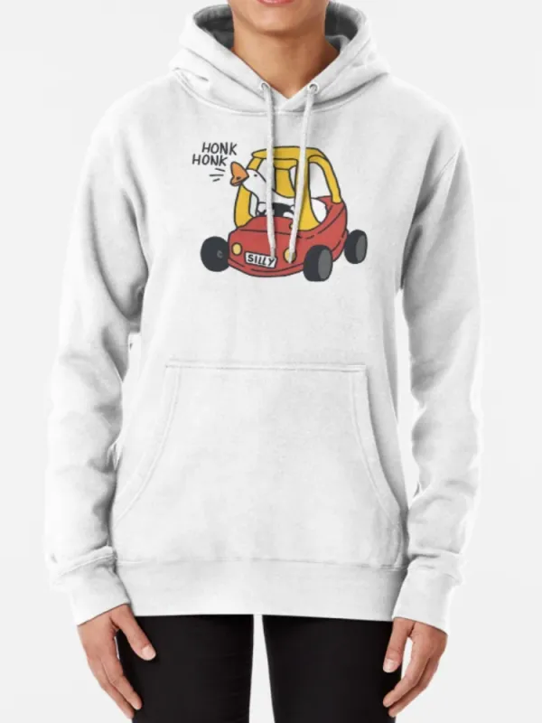Cute Goose Driving Graphic Hoodie