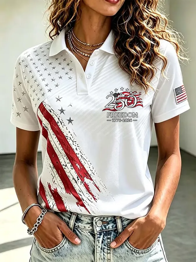 Women's 250th Anniversary Printed Polo