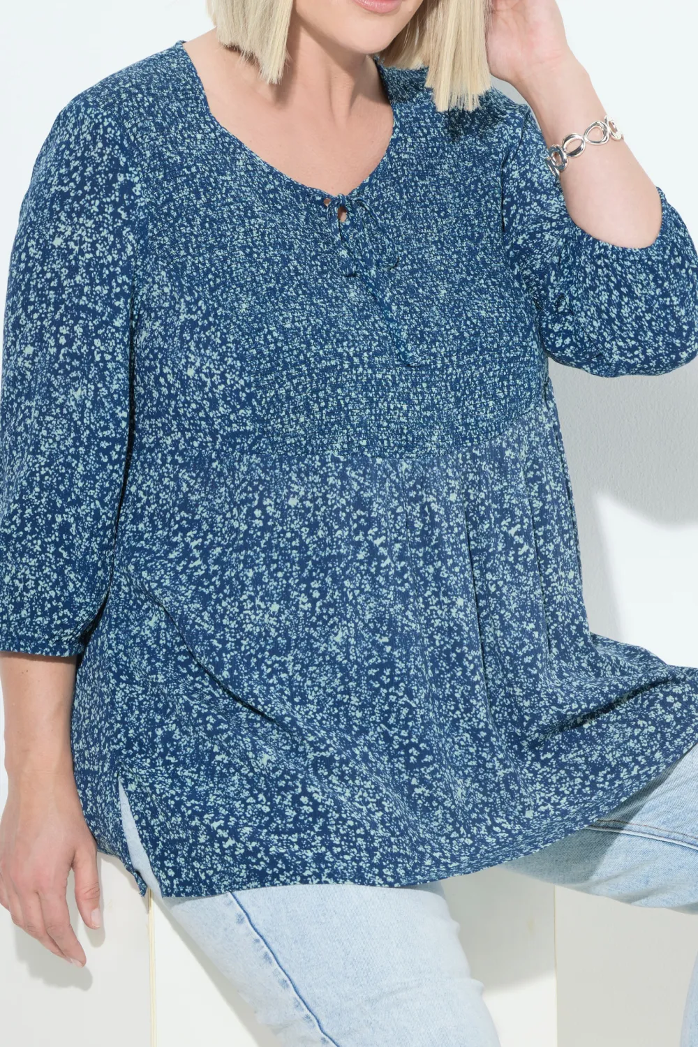 Women's Waist Pleated Top