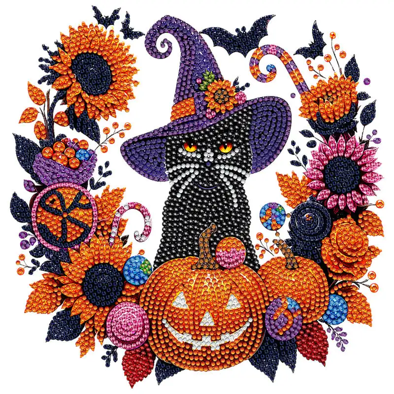 Halloween Pumpkin Diamond kit DIY Portable Pendant