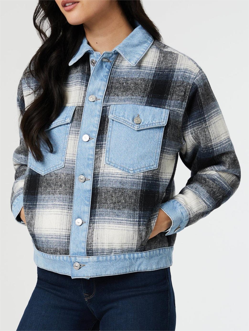 Cotton Denim Long Sleeve Jacket