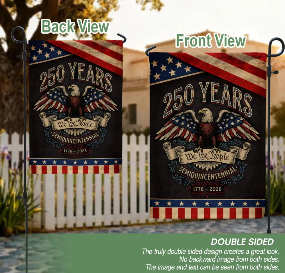 America 250Th Anniversary 1776–2026 House Flag – We The People Bald