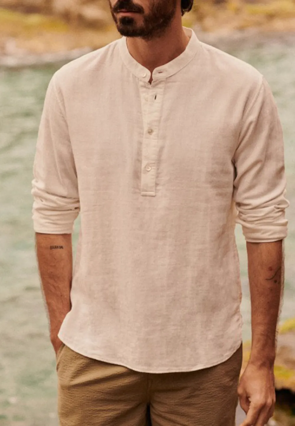  Mandarin Collar Shirt