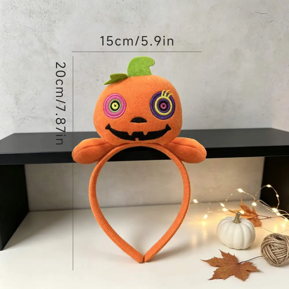 Halloween 3D Cartoon Plush Headband with Witch- Witch, Pumpkin, Vampire