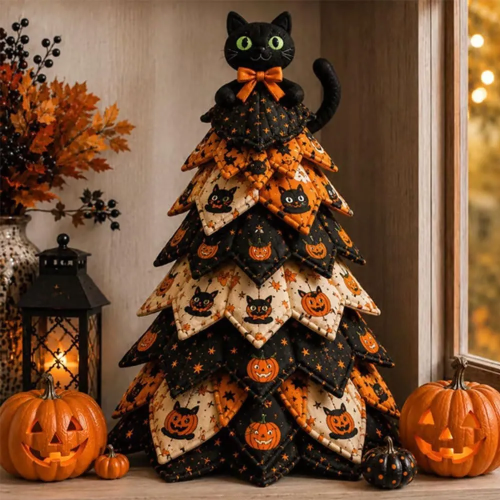 Halloween DIY Halloween Quilted Fabric Tree Kit