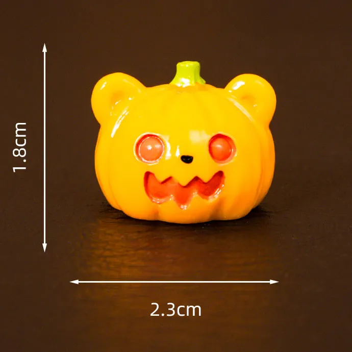 8Pcs Halloween Kawaii Luminous Mini Figurine