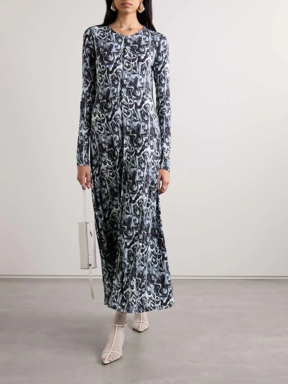 Abstract Print Maxi Dress