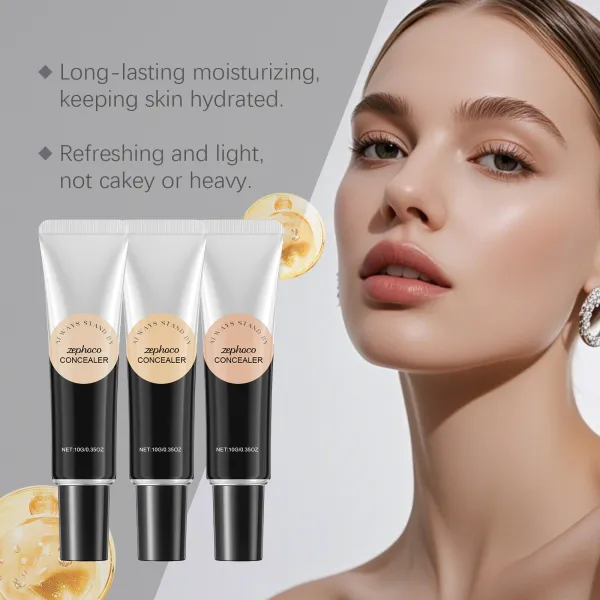 Zephoco Deep Skin Tone Waterproof Moisturizing Concealer – Hydrating, Lightweight Matte Finish, Suitable for Oily and Dry Skin, Natural & Clear Coverage-L99