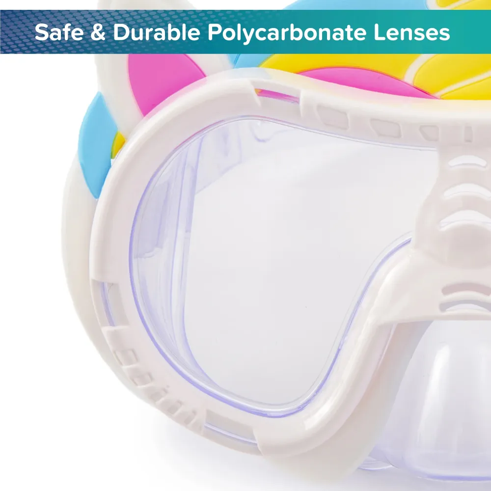 Double-Lens Wide-View Unicorn-Shaped Children'S Swimming Goggles