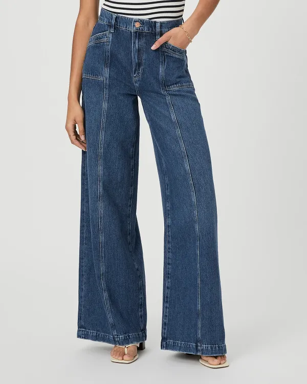 Retro Blue Wide Leg Jeans