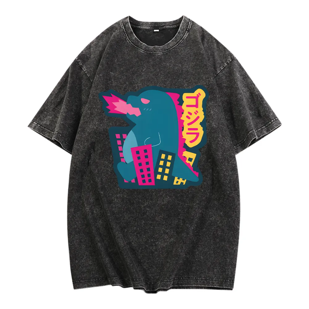Round Neck Printed Short Sleeved T-Shirt