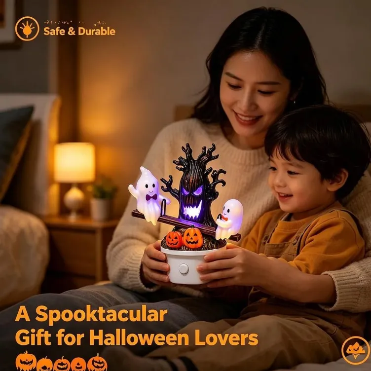 Halloween Night Light Ghost Bubble Bath Lamp Ghost Reading Lamp Ornament