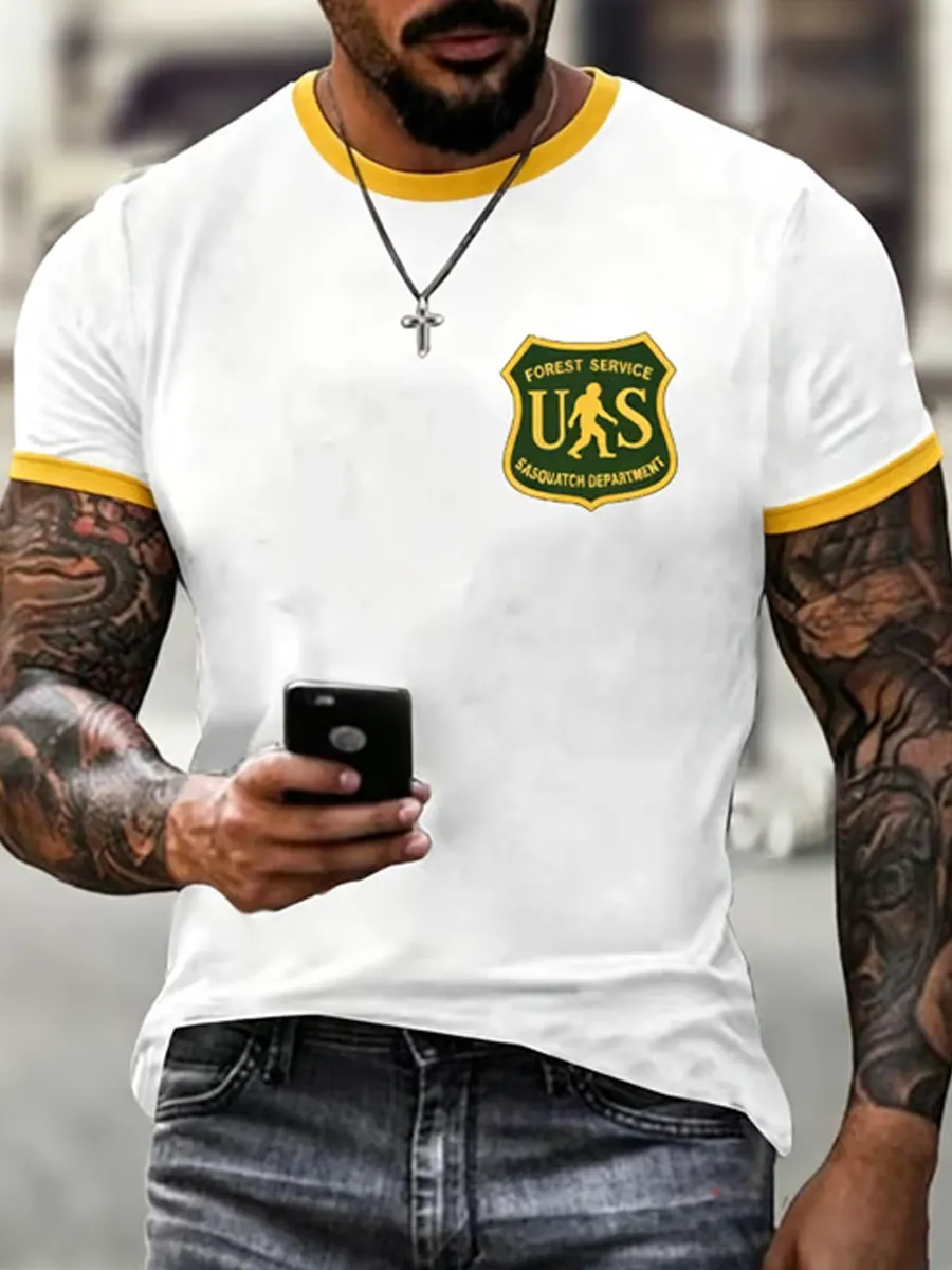 Men's National Park Print Casual T-Shirt-1