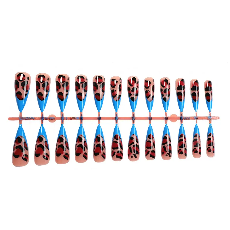 Nailhour 24Pcs French Vintage Long Stiletto Press On Nails