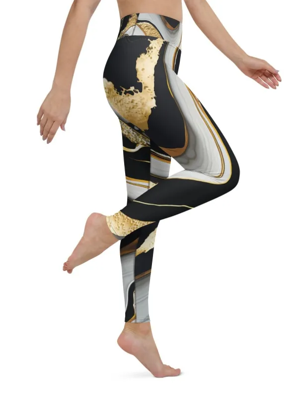 Gold Marble Leggings