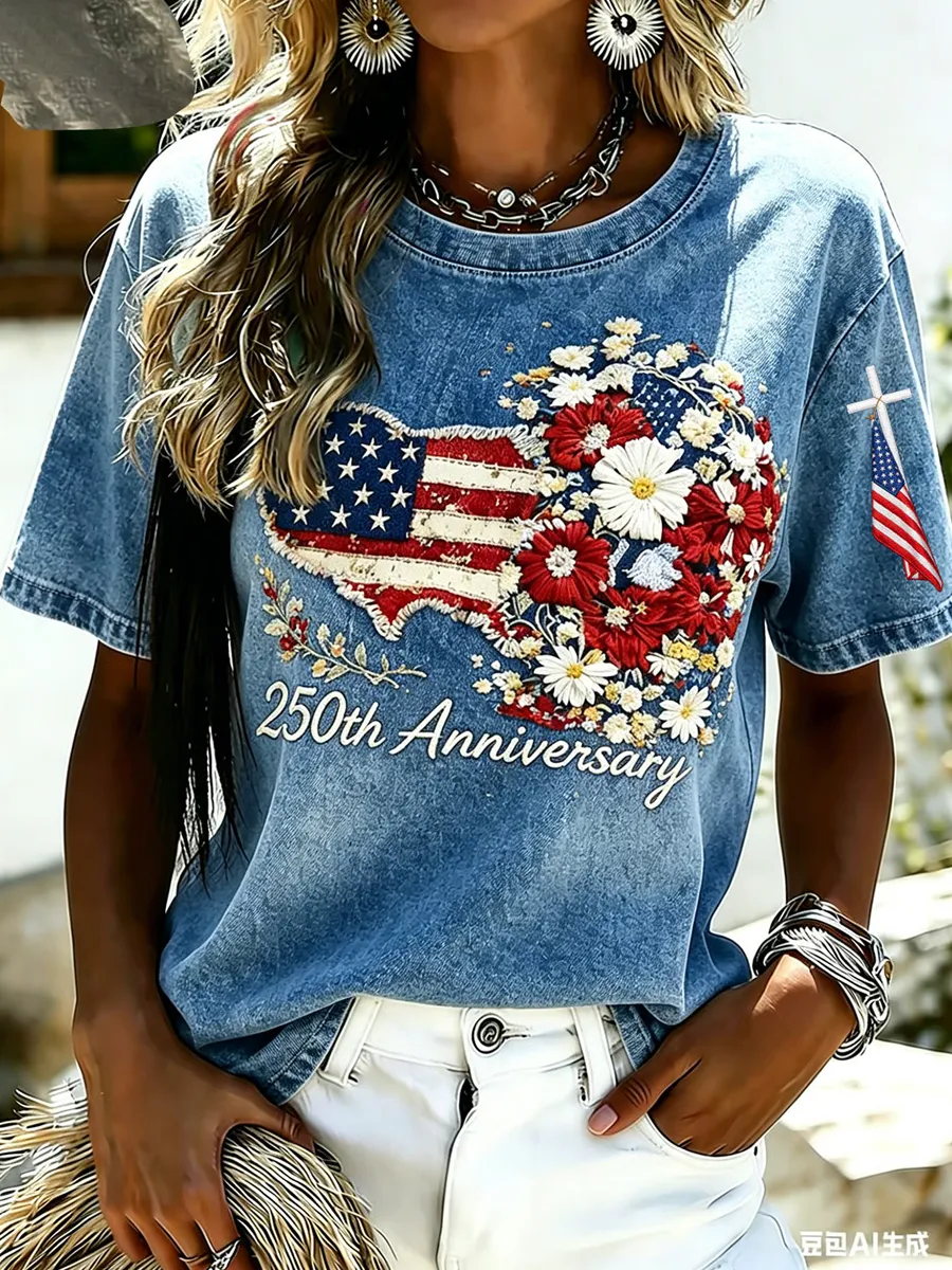 Women's Summer 250th Anniversary Printed Top