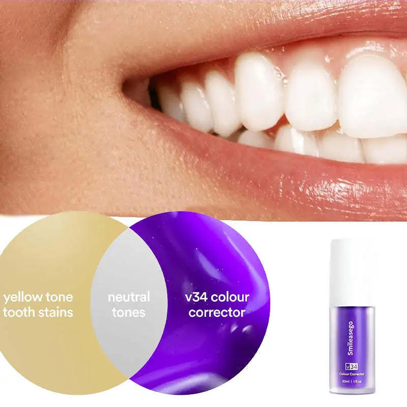Teeth Whitening Serum, Color-Correcting Serum to Neutralize Yellow Stains