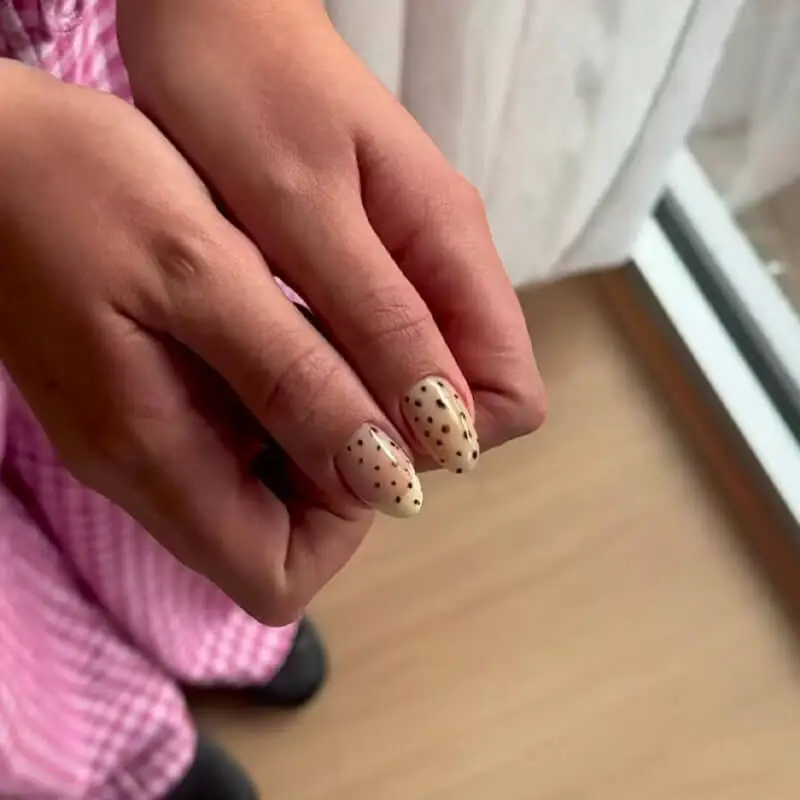 Nailhour 30Pcs French Autumn Medium Almond Press On Nails