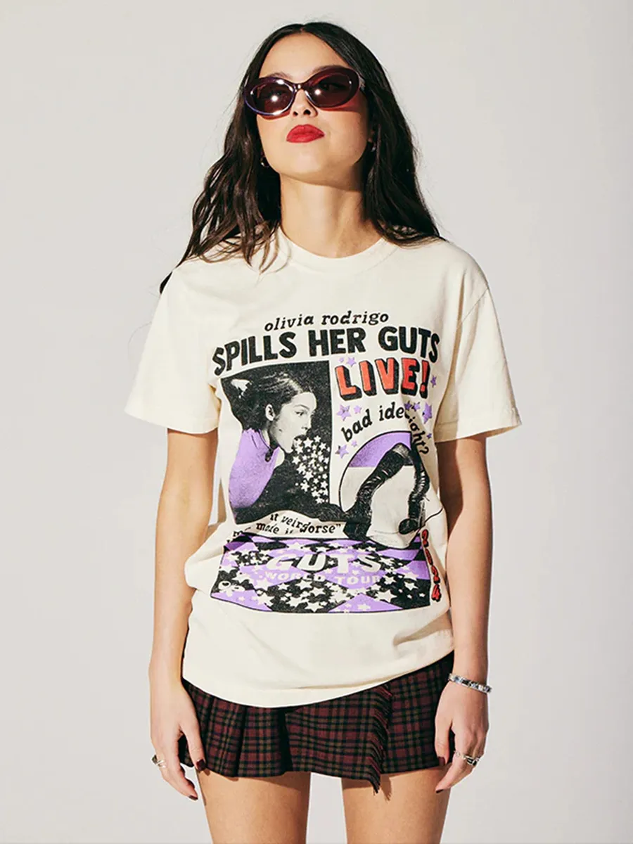 OR Spills Her GUTS Live T-Shirt In Ivory