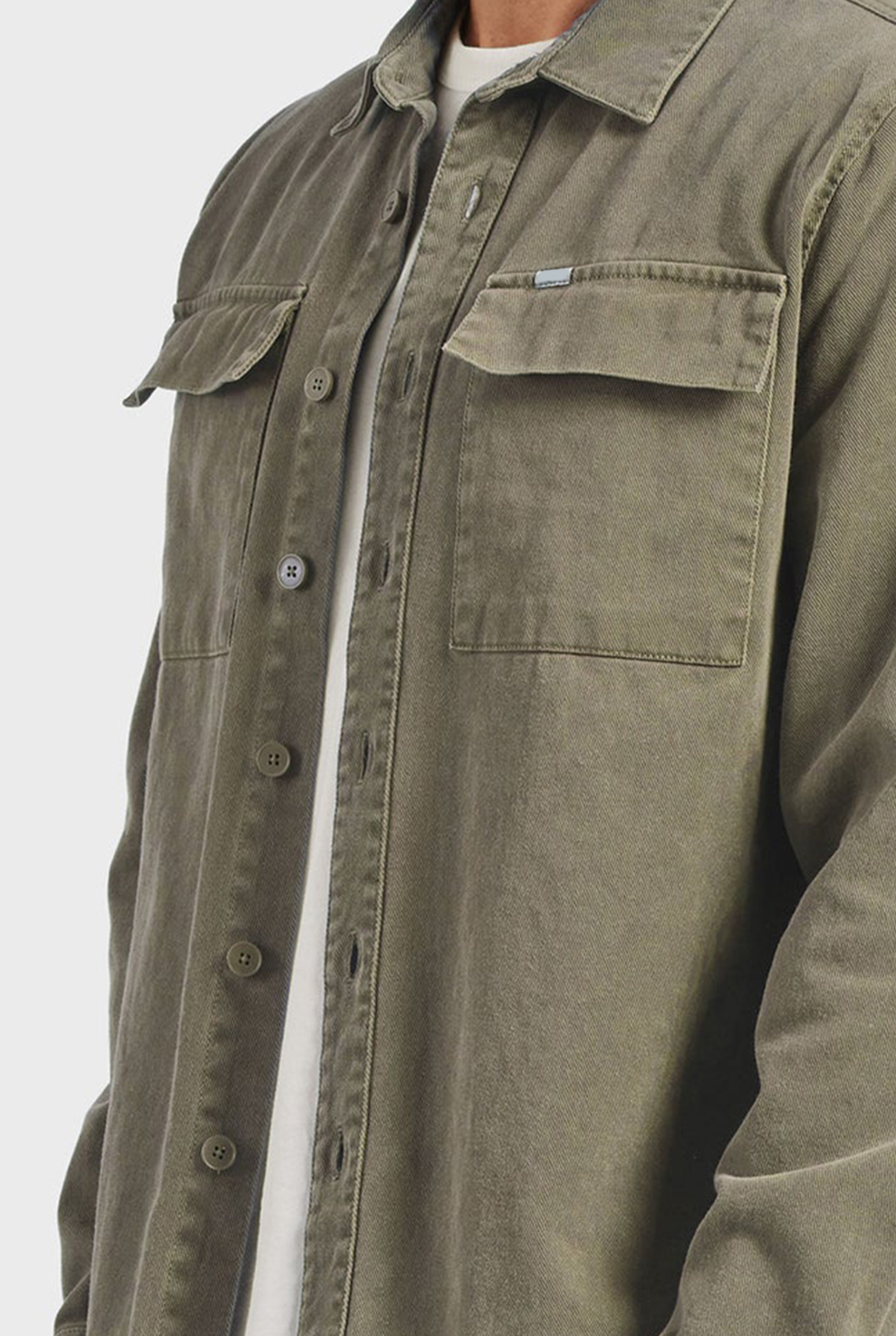 Essential Overshirt-Aloe beige